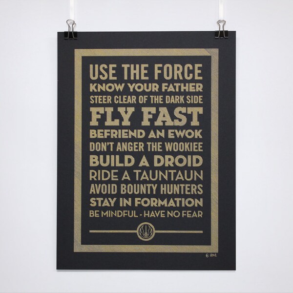 Dont anger the wookiee - Star Wars theme poster