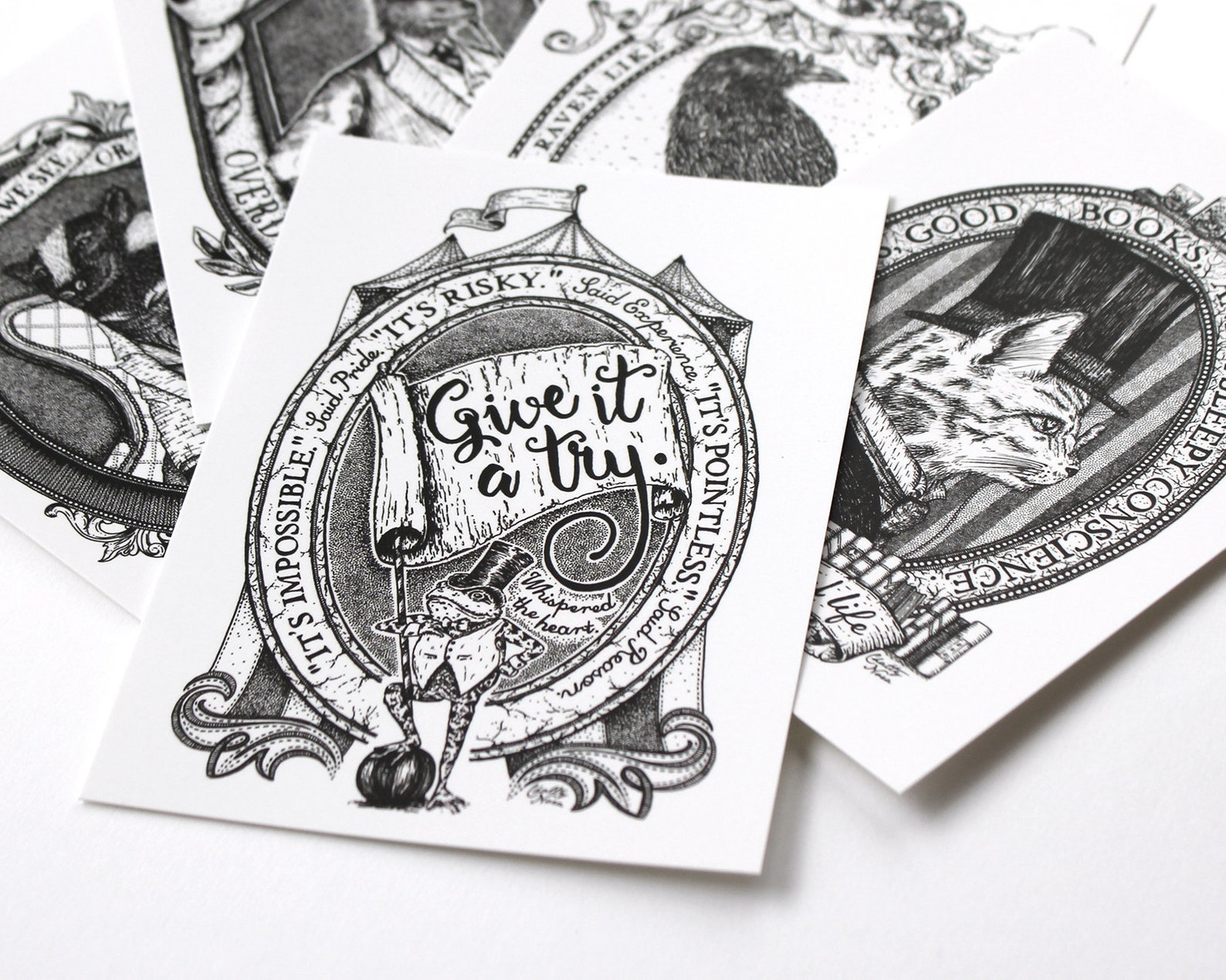 5 Literary Quote Postcards Oscar Wilde Alice in Wonderland | Etsy
