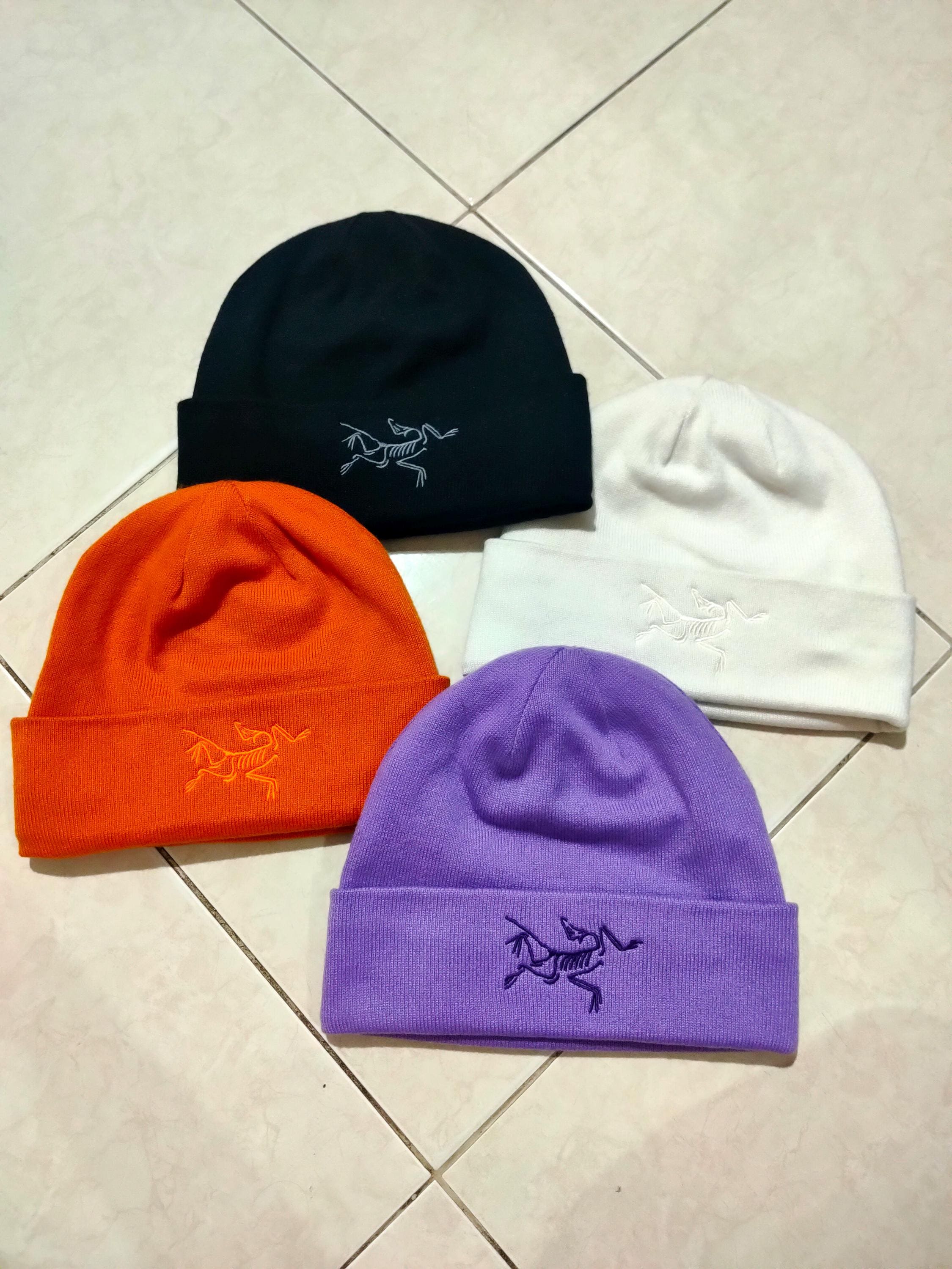 White Arcteryx Beanie - Etsy