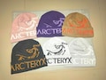 Arcteryx Bird Word Beanie ss25 color - pink 24k canvas grey purple bliss Recycled Polyester Toque NWOT product logo