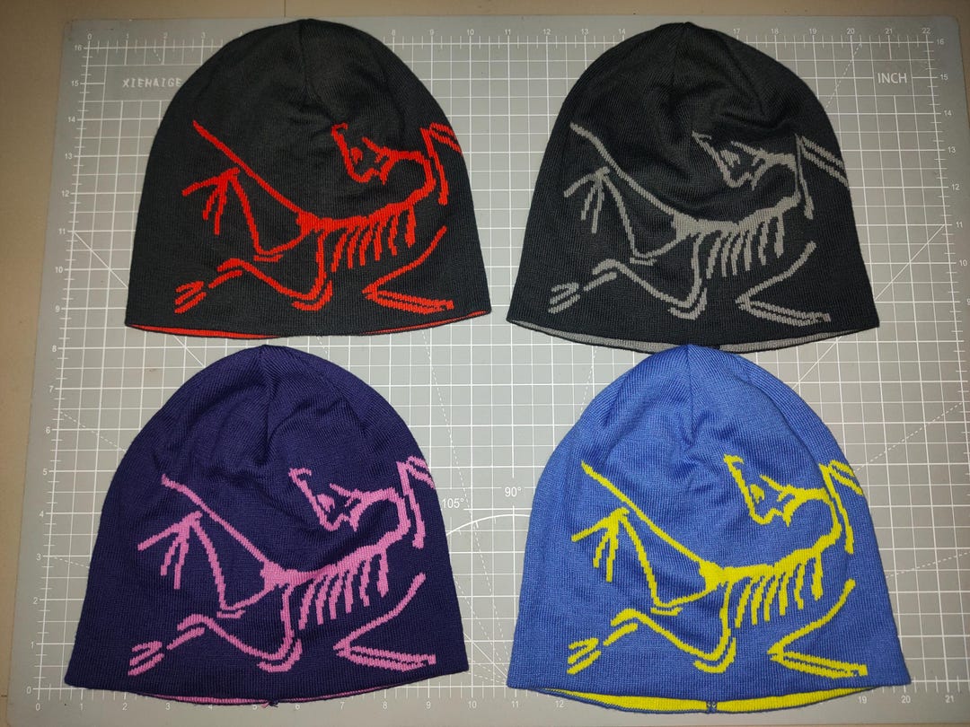 Free Shipping ARC'TERYX Lightweight Bird Head TOQUE Black Purple