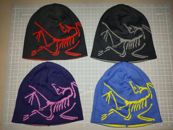 アート・デザイン・音楽 GLLET 2002 WALKING HAT BOY Free Shipping ARC'TERYX Lightweight Bird Head TOQUE Black Purple