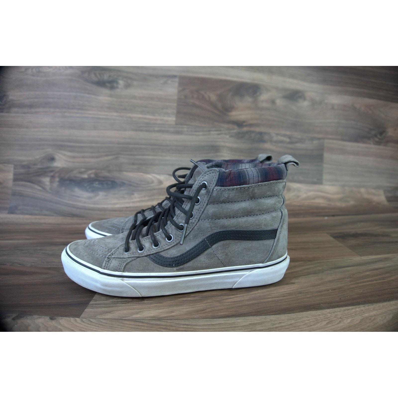 Vans Scotchgard Sk8-hi Gray Suede Plaid High Top Skate  display picture 3