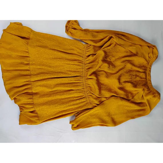 Lauren Conrad Dress Womens L Gold Yellow Long Sleeve Button up Tiered Mini  - Etsy Canada
