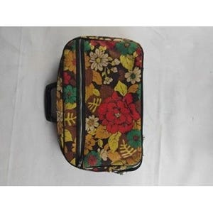 Vintage Floral Tapestry Suitcase Carry On Luggage Travel Bag Small