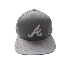 New Era 9Fifty Atlanta Braves grijze baseballpet met snapbackhoed