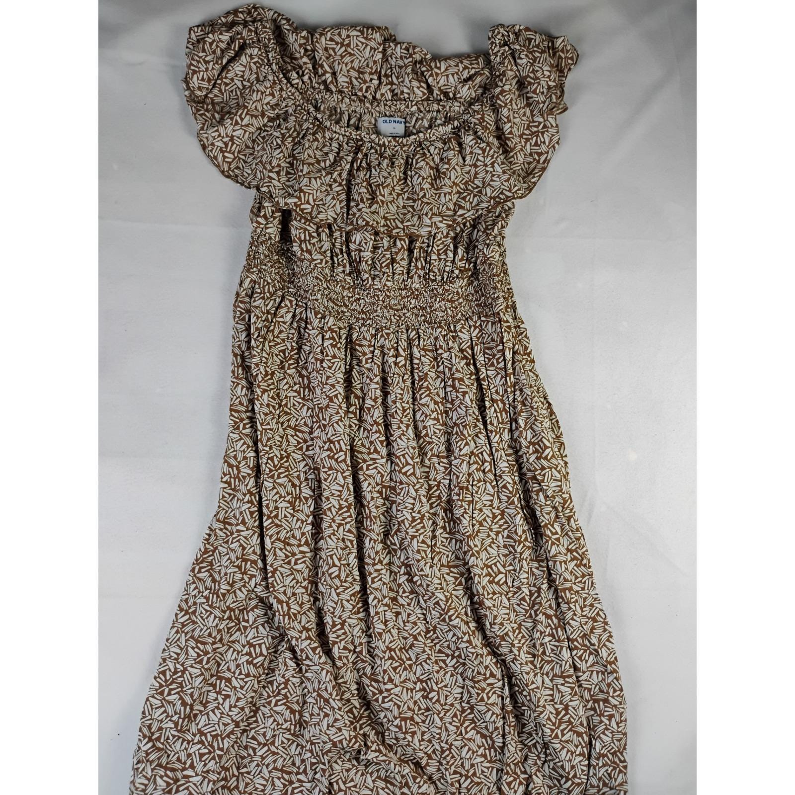 old navy brown floral dress Zina Maxi Dress main image 1