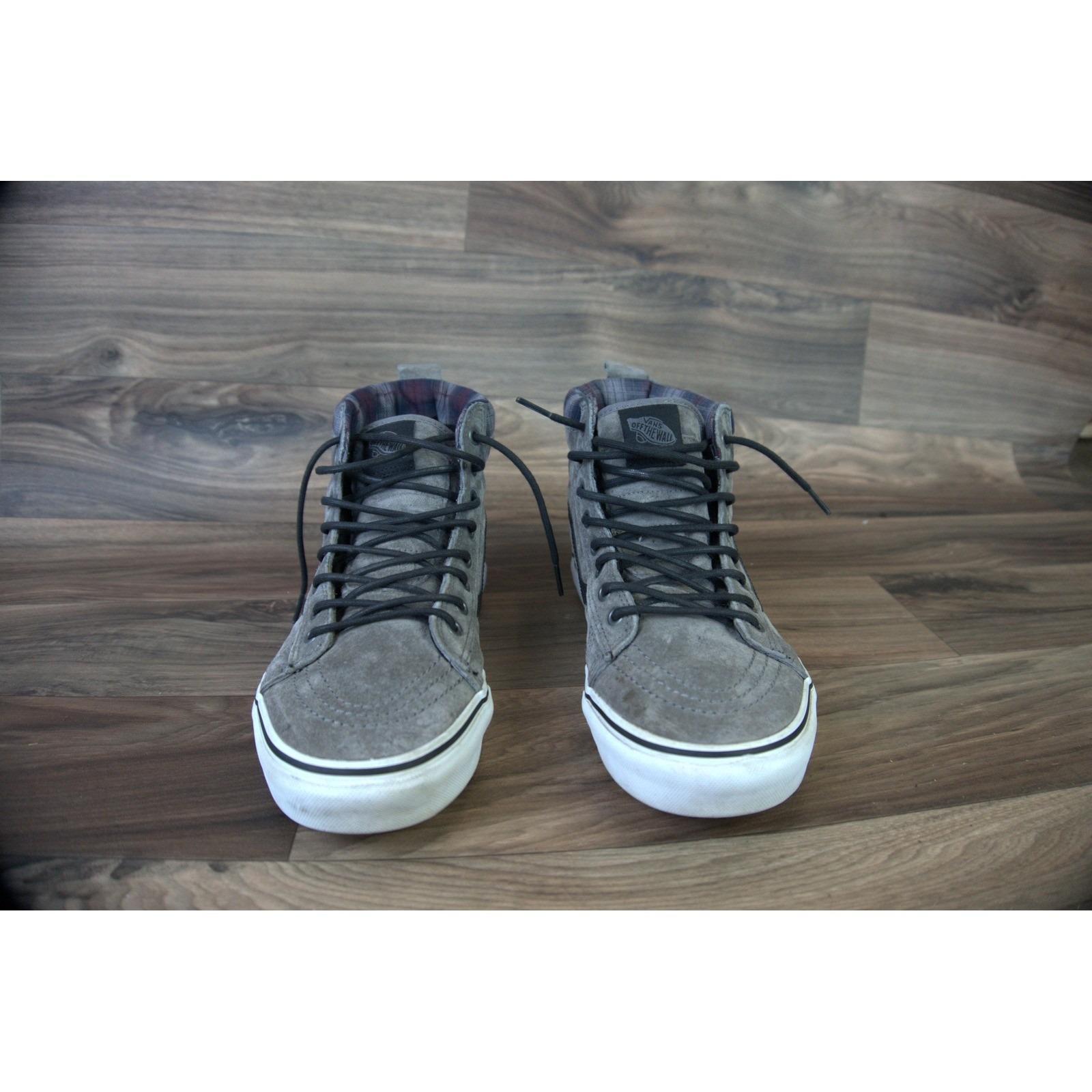 Vans Scotchgard Sk8-hi Gray Suede Plaid High Top Skate  display picture 2