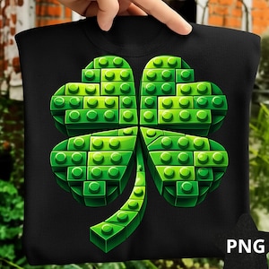 Barn St Patricks Day Shamrock Byggklossar Tegelstenar Pojkar PNG-fil