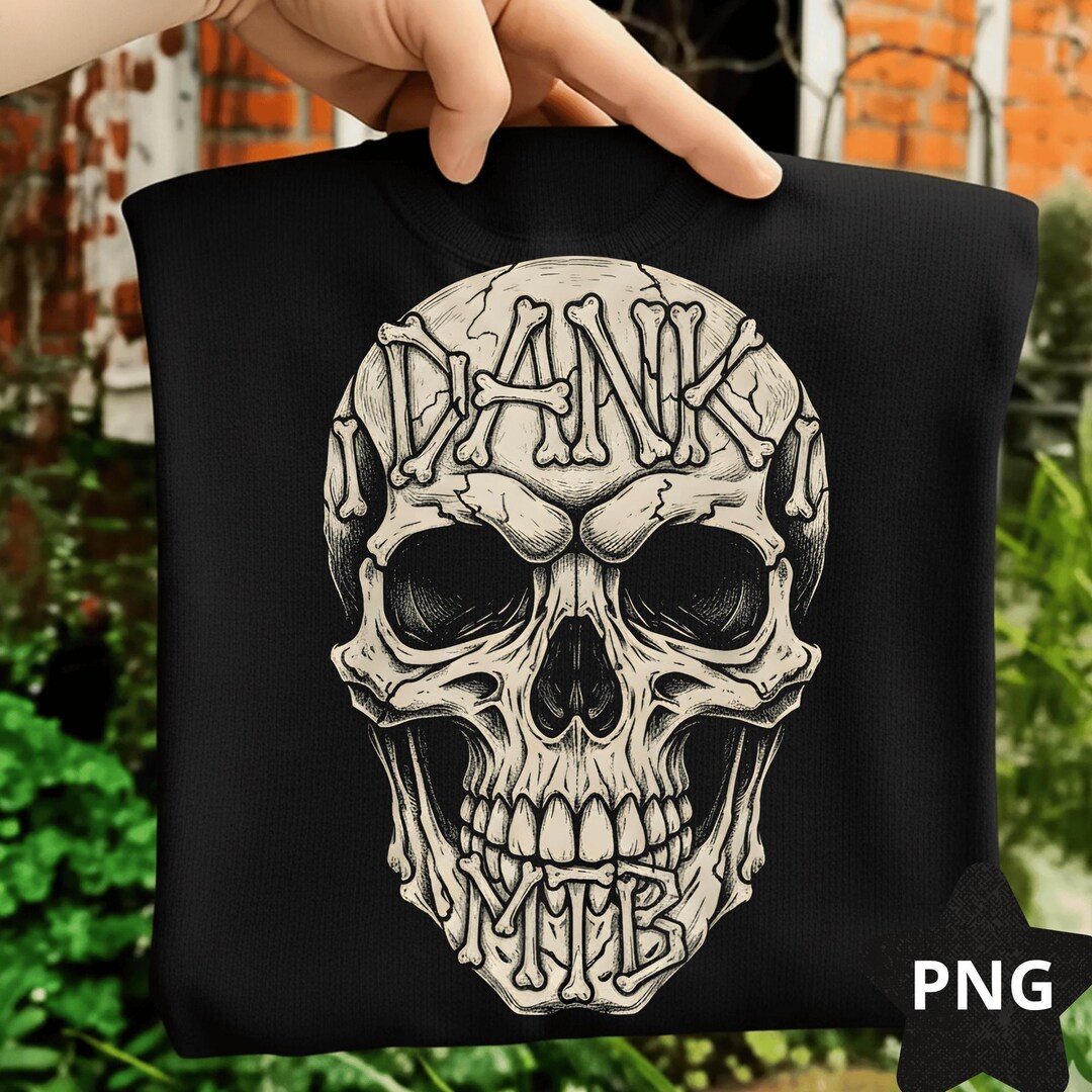 Skull Logo PNG: Dank MTB Design, Mountain Bike Skull Graphic, Extreme ...