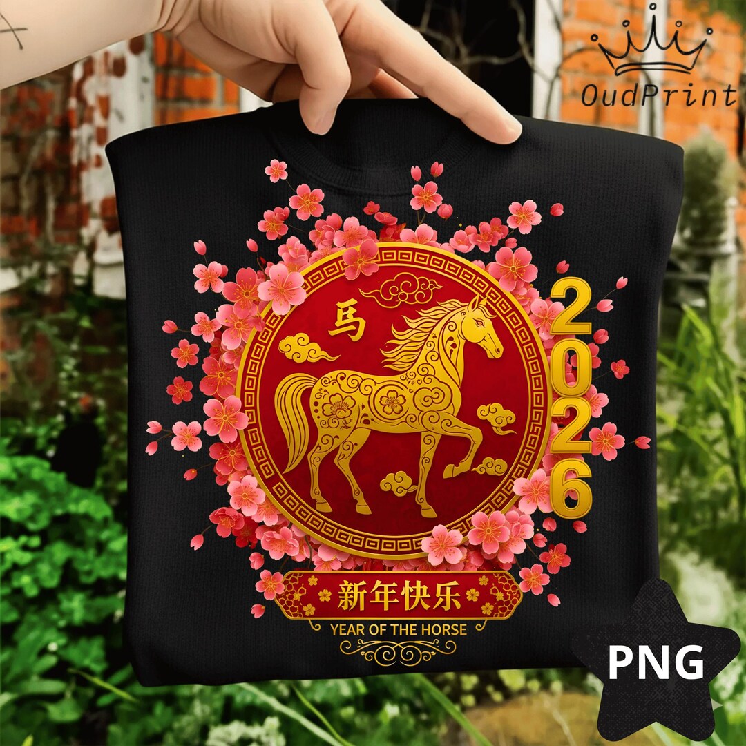Year of the Horse 2026 PNG: Lunar New Year Design (digital Download) - Etsy