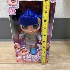Hunters Girl Blue Hair Doll with 5D Eyes & Music - Singing Warrior Doll 10” image 8