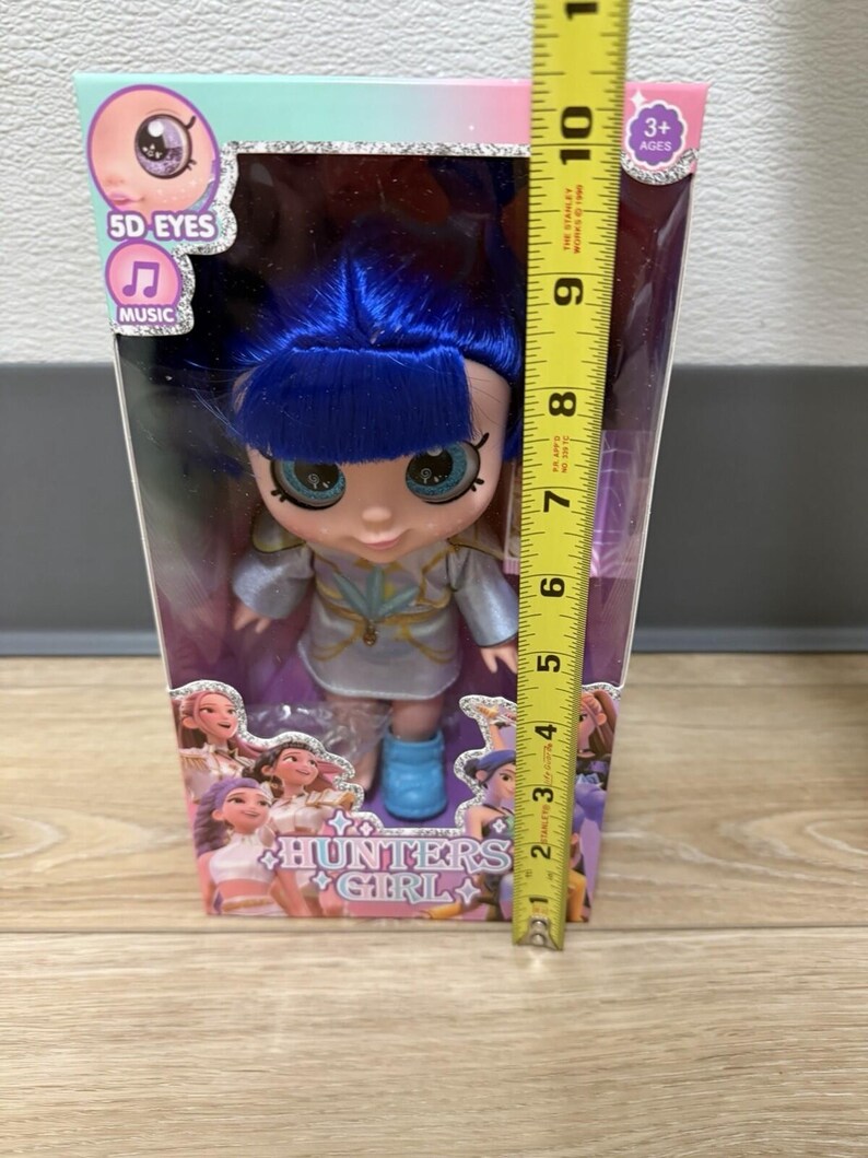 Hunters Girl Blue Hair Doll with 5D Eyes & Music - Singing Warrior Doll 10” image 8
