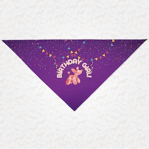 Birthday Girl Dog Bandana | Happy Birthday Dog Scarf, Cute Pet Birthday Party Puppy Accessory, Birthday Photos Gift Ideas