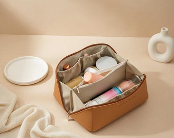 Make-up-Organizer für Frauen, Kosmetik Reise Make-up Tasche Kulturbeutel mit Reißverschluss, Luxus Make-up Aufbewahrungsbeutel, Geschenk für Sie