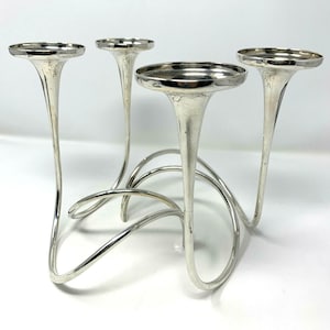 Gorham sterlingzilveren fonteinkandelaar uit het midden van de eeuw, doorsnede 2 stuks