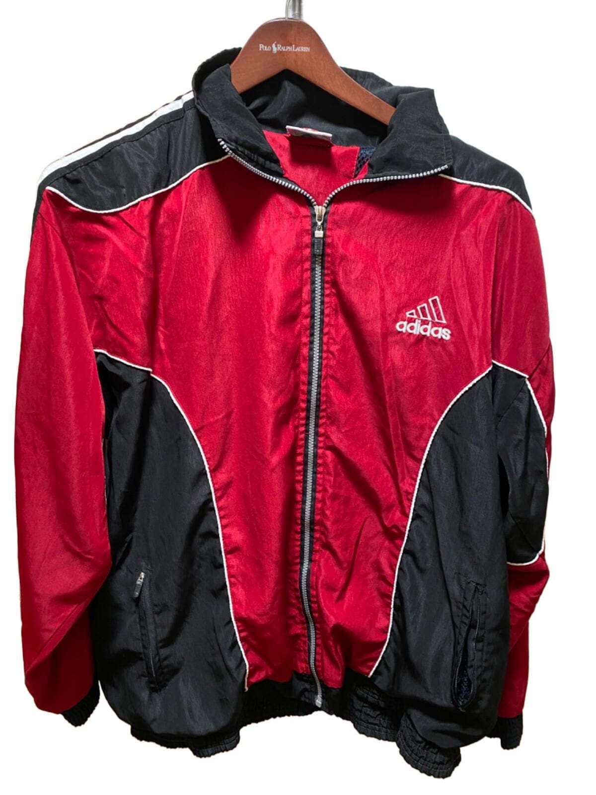 Black Adidas Jacket With Red Stripes Adidas 3D Trefoil Stripe