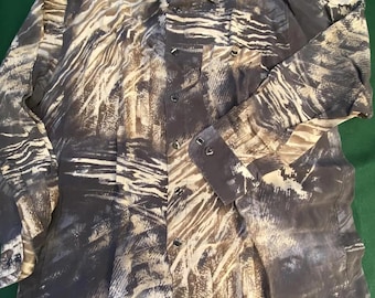 Vintage Barcelino Cupro Rayon Tie-dyed 90's 80's XL shirt