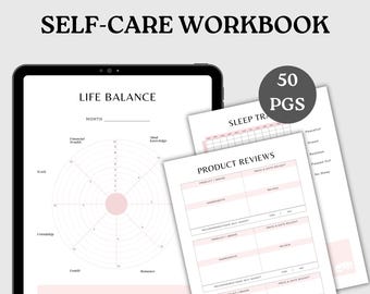 Self Care Planner | Digital Wellness Journal | Printable Mental Health Organizer