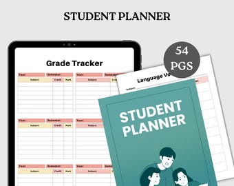 Student Planner | Digital Academic Organizer | Printable Homework & Study Tracker