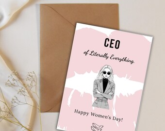 Feministische CEO-kaart | Fijne Vrouwendaggroet (digitale download)