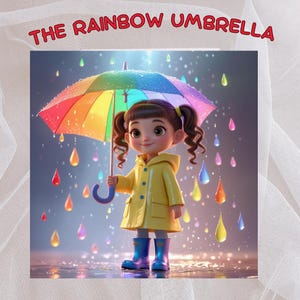 The Rainbow Umbrella | Kids eBook, Children Book, Bedtime Story Digital Download about Imagination & Kindness