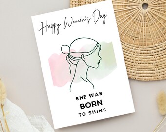 Vrouwendagkaart | Fijne bloemengroet van 8 maart (directe download)