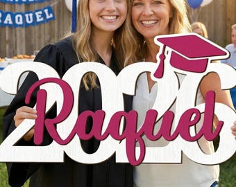 Targa personalizzata "Classe del 2026" - Targa personalizzata per la laurea - Accessorio per foto di fine anno - Regalo di laurea 2026 - Decorazione per la laurea (scuola superiore, università)