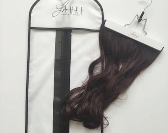 Custom Logo Hair Extension Storage Bag | Wig Travel Case with Hanger