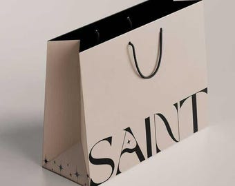 Custom Logo Paper Shopping Bags – Luxury Gift Packaging Bags | Personalized Clothing Boutique Paper Bag | Eco-Friendly Retail Packaging