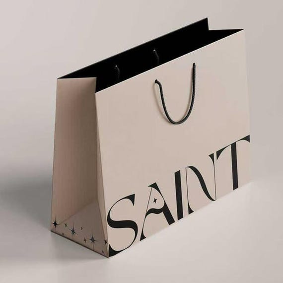 Custom Logo Paper Shopping Bags – Luxury Gift Packaging Bags | Personalized Clothing Boutique Paper Bag | Eco-Friendly Retail Packaging