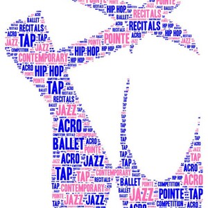 Personalized Ballet Dancer Word Art Print (Digital Download)