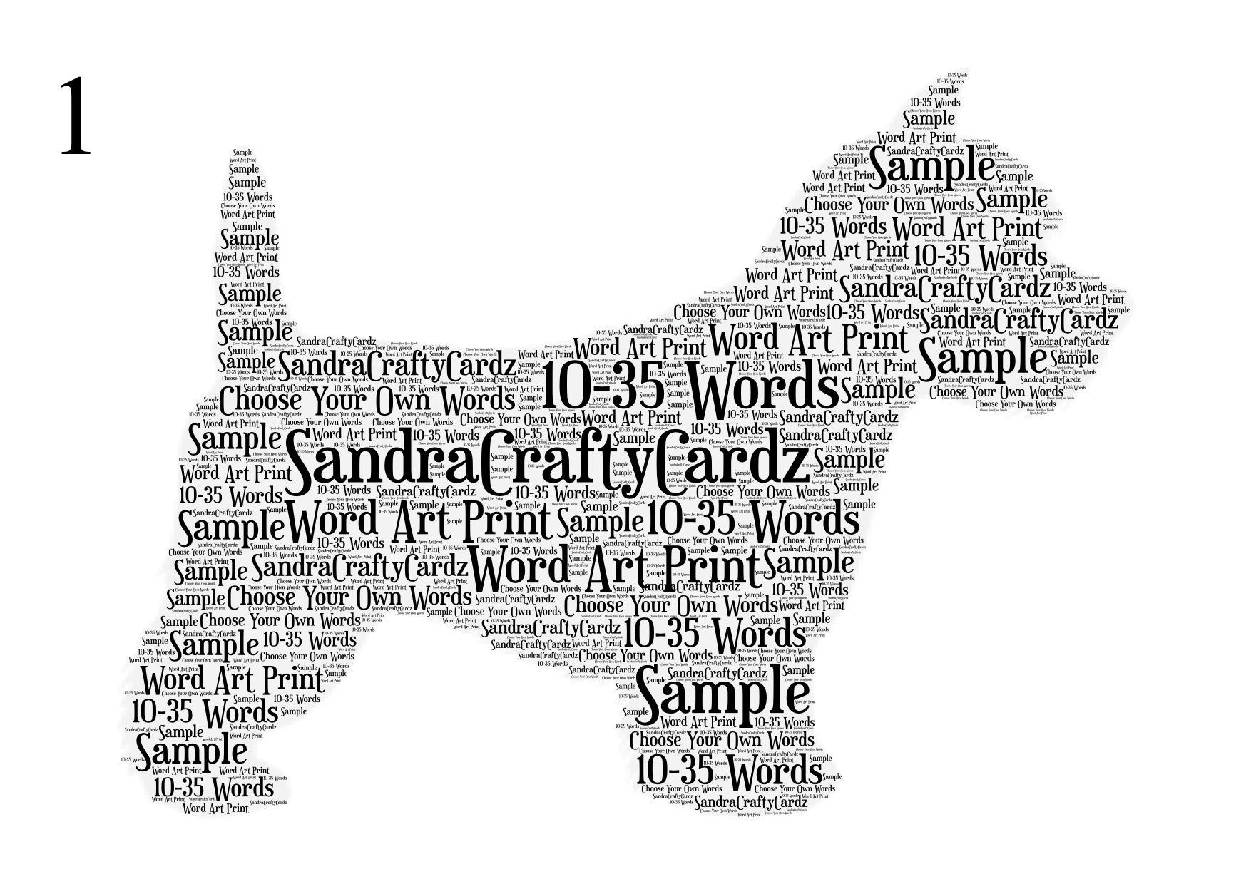 impresión de arte de palabra Westie Perro Personalizado Westie Perro Palabra Nube Foto 