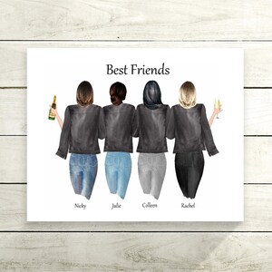 Friendship print,bestie gifts, gifts for friends, best friend gift, friendship gift, personalised print, birthday gift for her