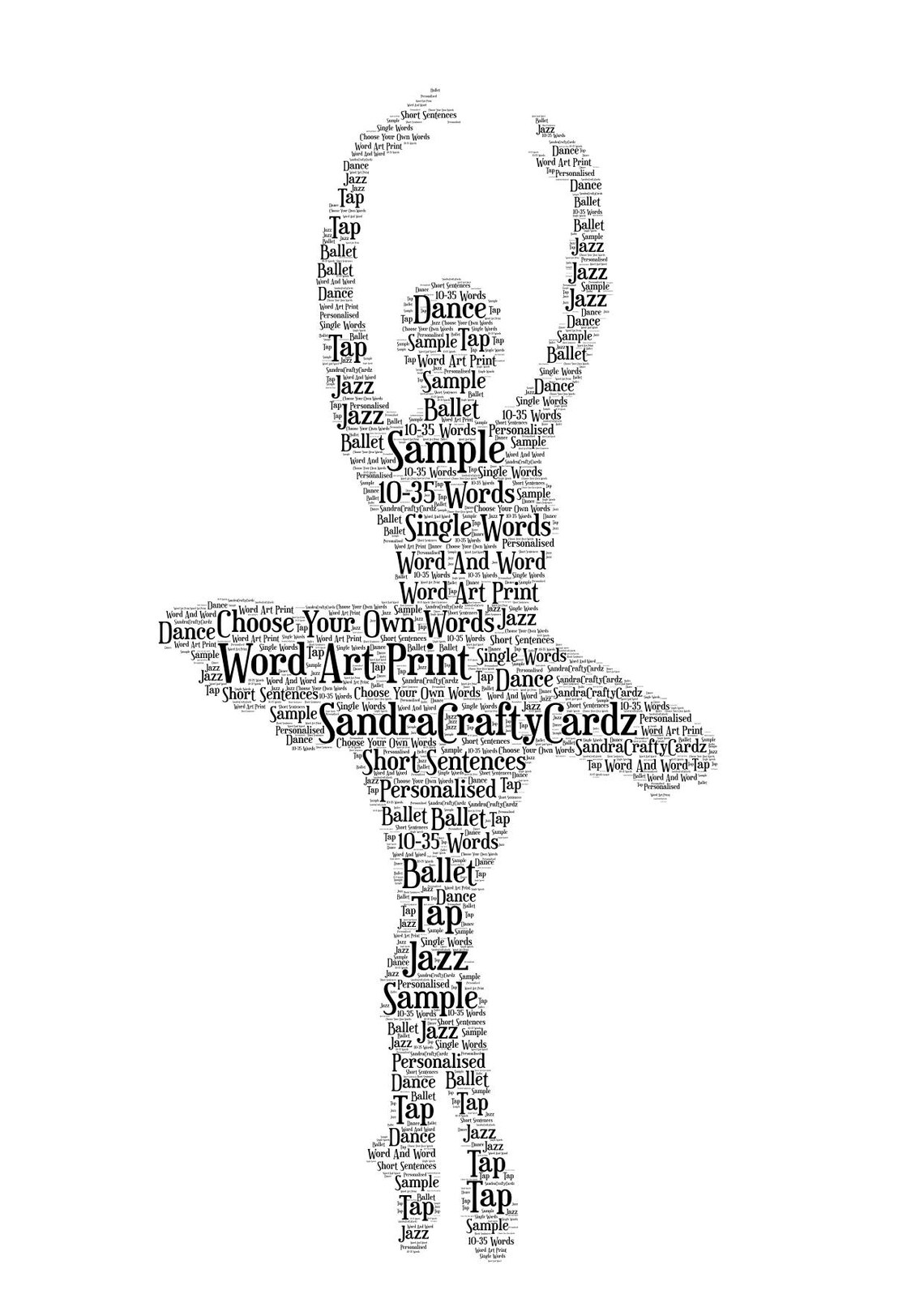 Personalised Ballet Dancer Word Art Print Ballet Exam Print Etsy
