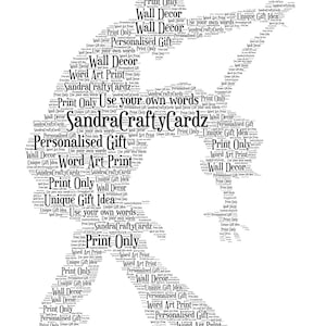 Salsa Tanzpaar, personalisiertes Geschenk, Wort Kunstdruck, bedruckbare Datei, tanzendes Paar