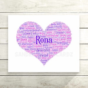 Presente de amor personalizado, aniversário de coração amoroso, obrigado, presente de casamento, impressão de aniversário, impressão de coração, arquivo para impressão, download digital