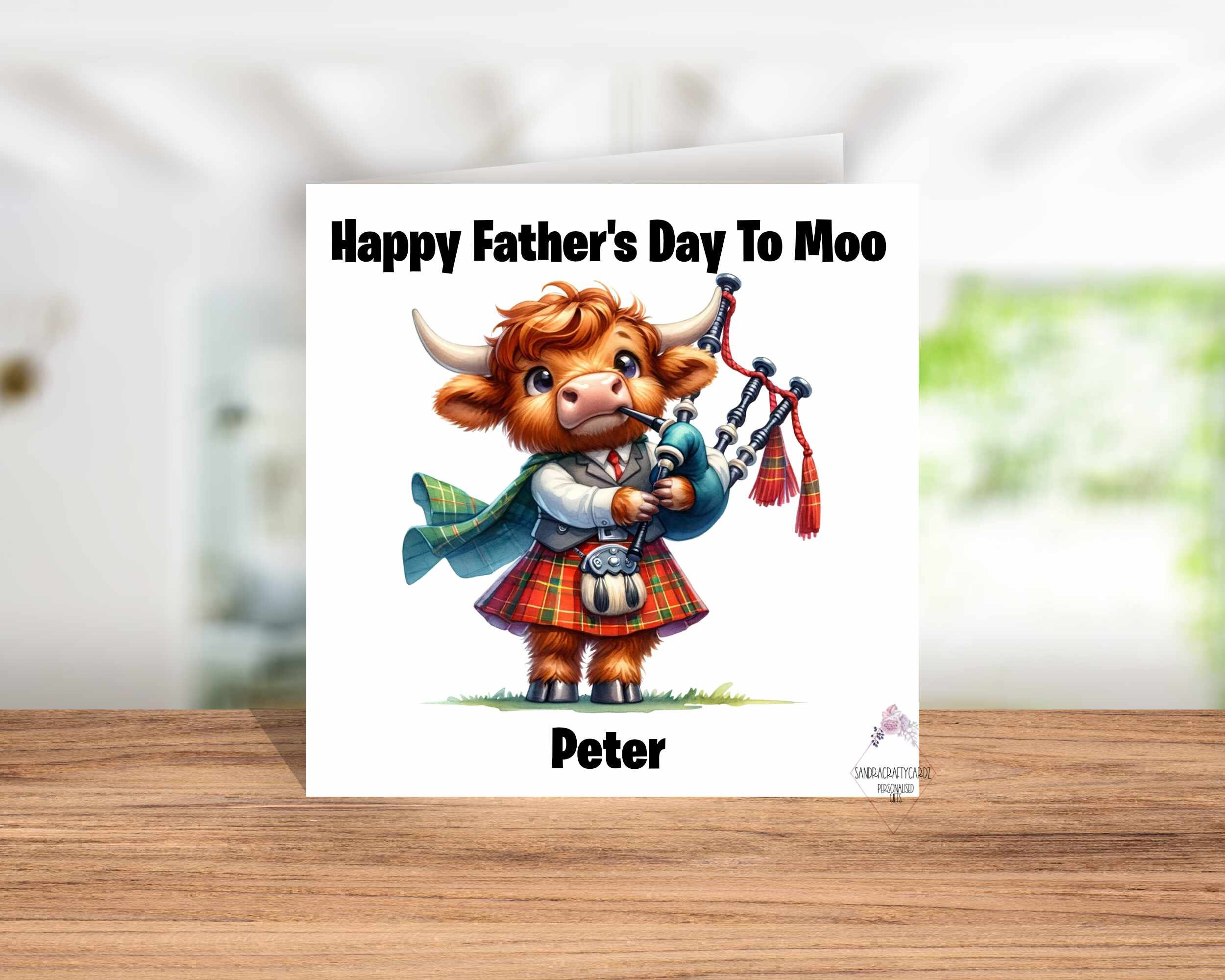 Highland Cow Personalised Birthday, Father's Day, Custom