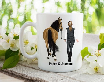 Personalised Horse Rider Mug, Gift for Horse Owner, Horse Gift Ideas, Daughter Birthday, Love of Horses, Gift for friends