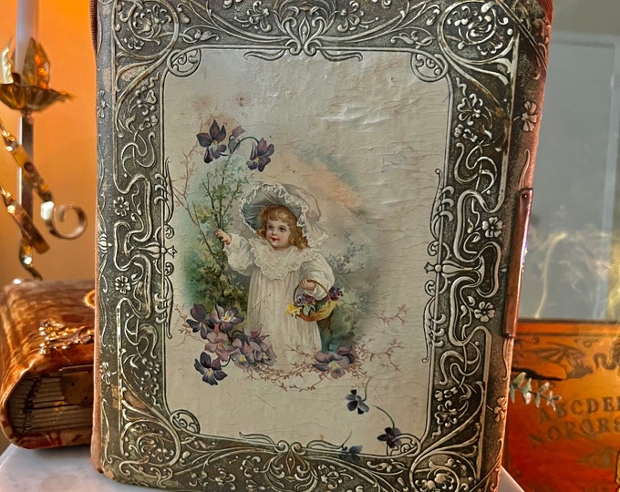 Antique Photo Album Child in Photo Album Antique Photo Album Card Victorian Book