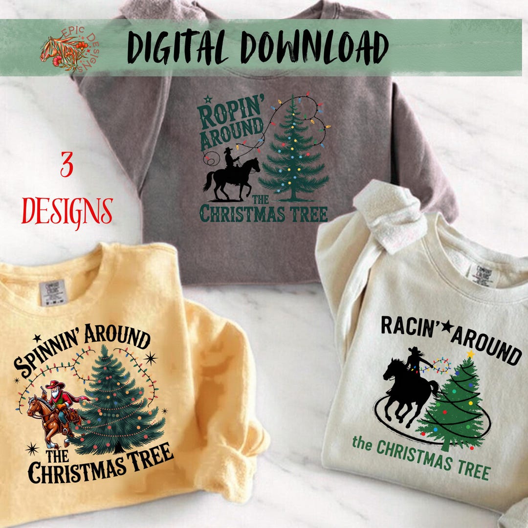 Christmas Live Roping 3 Christmas Cowboy PNG | Barrel Racing and Roping Santa Design ...