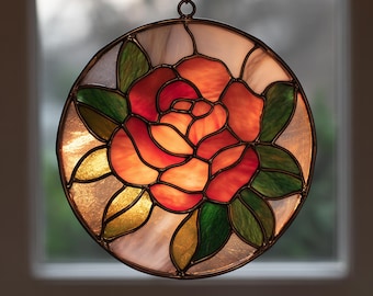 ローズパネルステンドグラスのデジタルPDFパターン - Etsy 日本