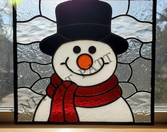 雪だるまパネルシリーズ ステンドグラスパターン - Etsy 日本