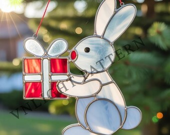 ウェッブ ステンドグラス Rabbitトロント・ステンドグラス社イースターバニー デジタルダウンロード ステンドグラスのウサギのパターン | お祝いの