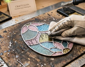 Descarga digital Patrón de vidrieras de huevos de Pascua, Decoración de ventanas, Suncarcher DIY