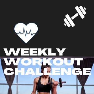Défi entraînement hebdomadaire de 7 jours - Agenda et tracker de remise en forme imprimables