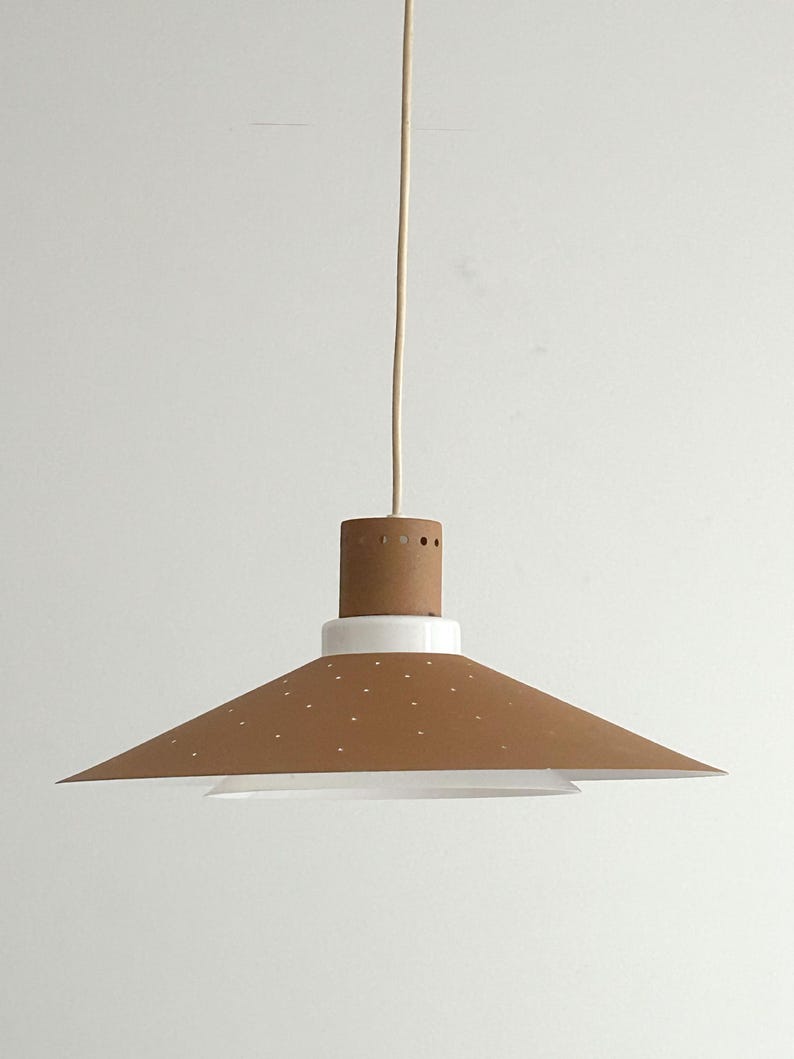 Vintage Happylight Perforated Cone Pendant Lamp – Danish Mid-century ...