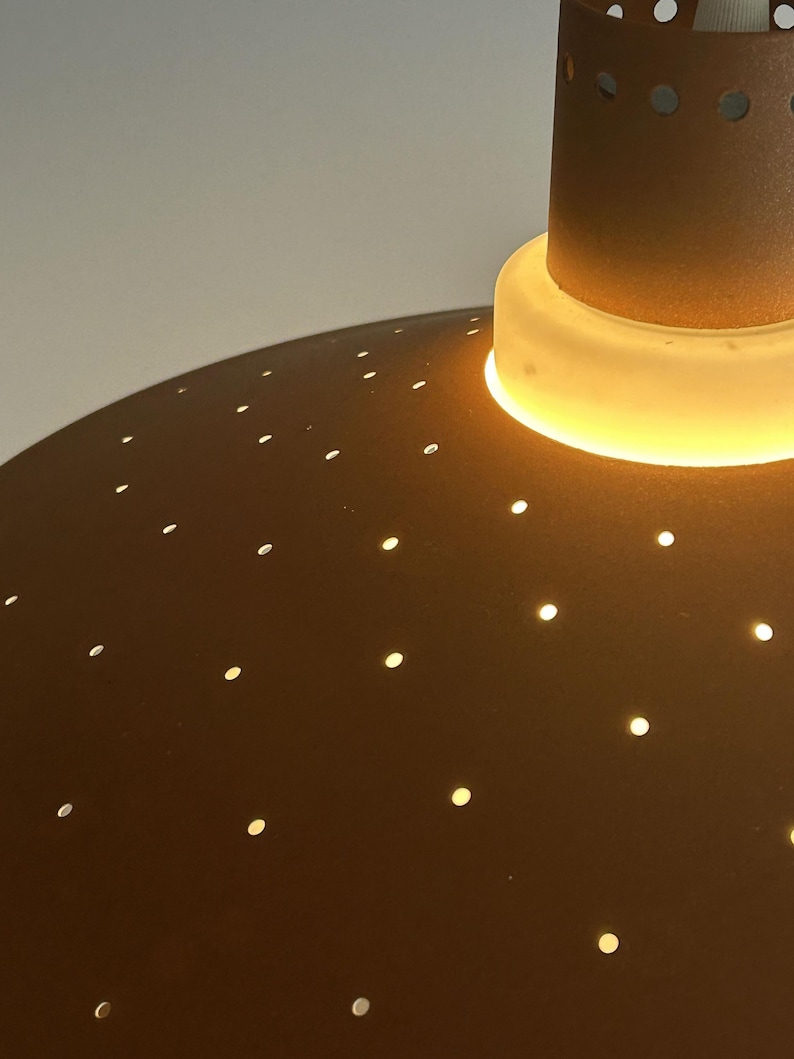 Vintage Happylight Perforated Cone Pendant Lamp – Danish Mid-century ...