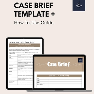 Bearbeitbare Law School Case Brief Vorlage + Anleitung | Australisches JD und LLB | PDF & Word Download
