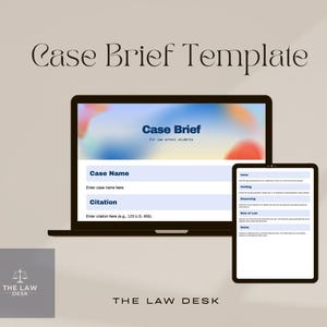 Law School Case Brief Template: Australisches JD LLB Lernwerkzeug (PDF & Word Download)
